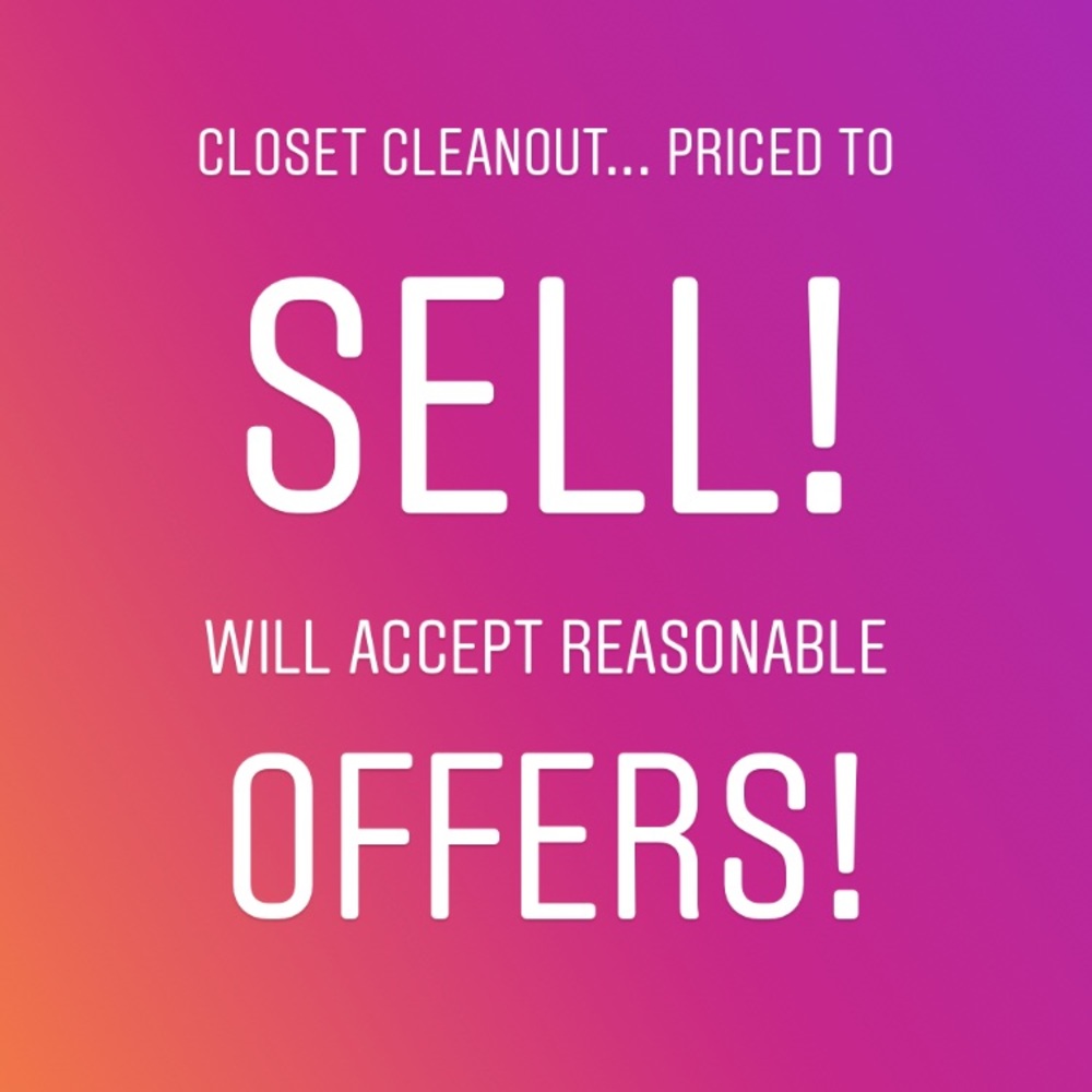 Will accept reasonable offers!